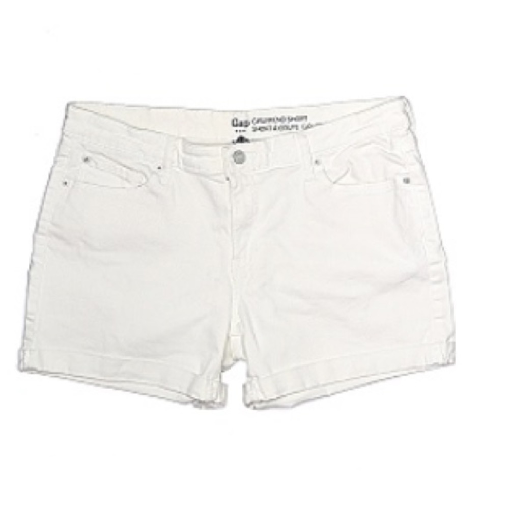 GAP White Denim 1969 Slim Shorts